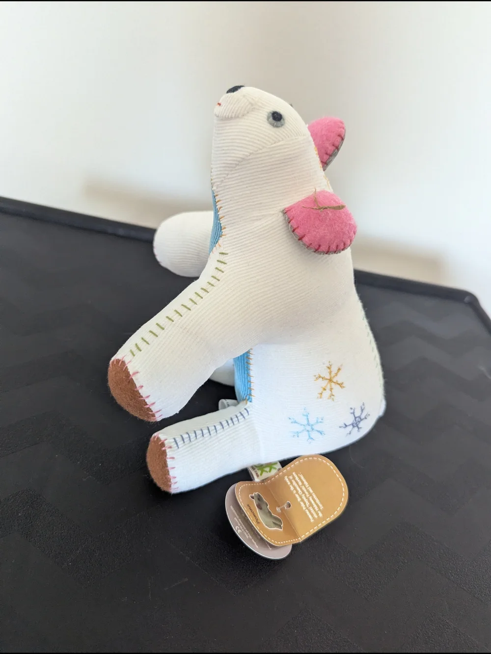 Plush Patchwork Polar Bear Stuffed Animal
